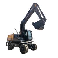 DX150W-9 Excavadora Hidráulica Motor Isuzu 13,52 toneladas Excavadora de Roda de Balde