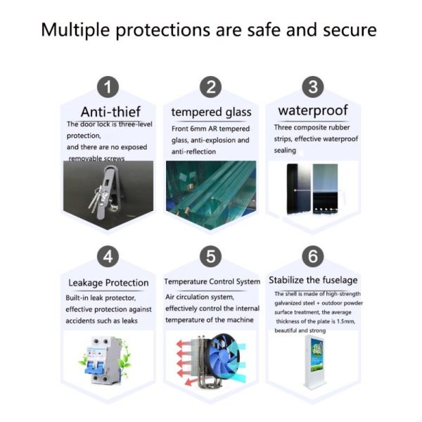 55 inch high-definition LCD TV touch screen vertical lcd outdoor screen