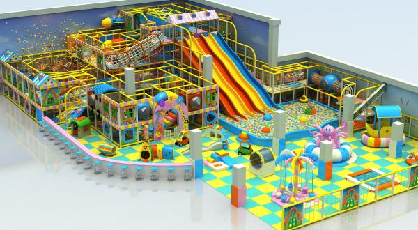 attractive big slide school playground equipment kids play area indoor