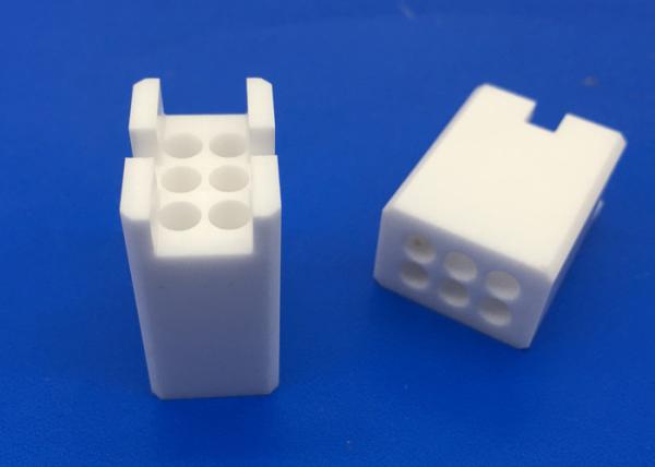 Insulation Zirconia Ceramic Guide Blocks Connector Seat With Holes / Ceramic Fittings