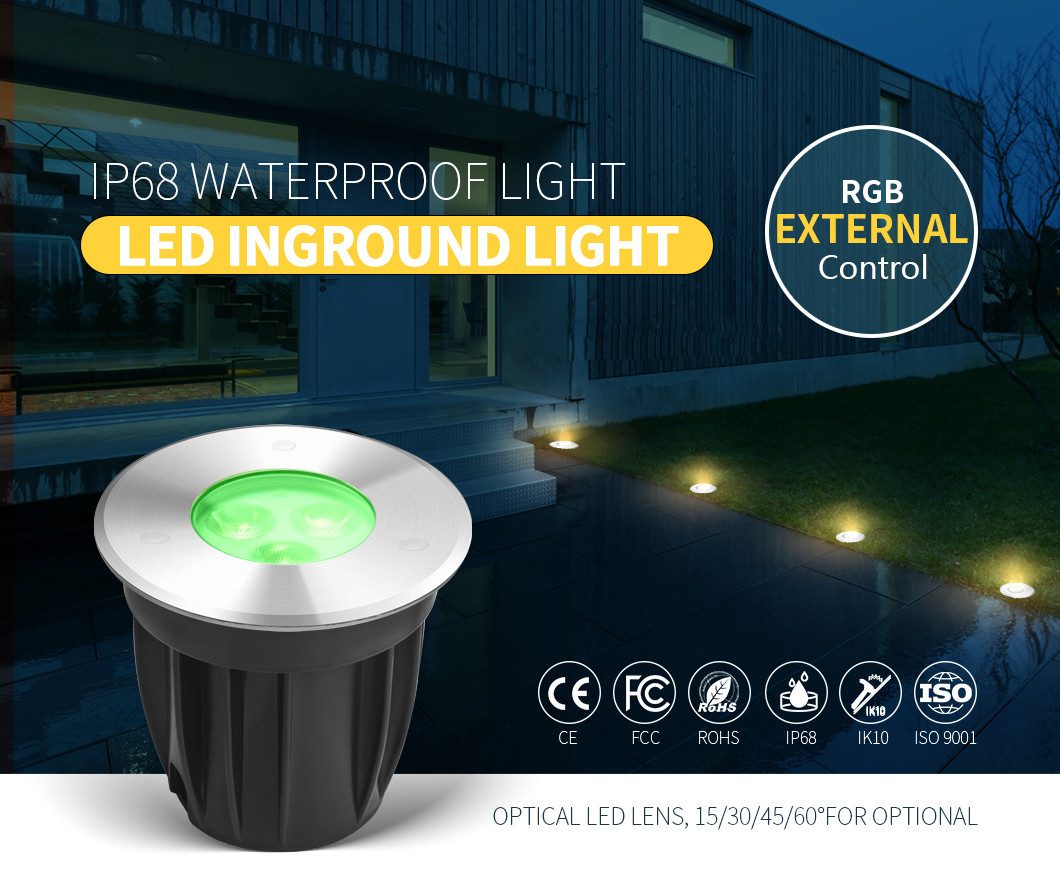 IP68 3W DC24V RGB смололо никель EMC света СИД покрыло латунное