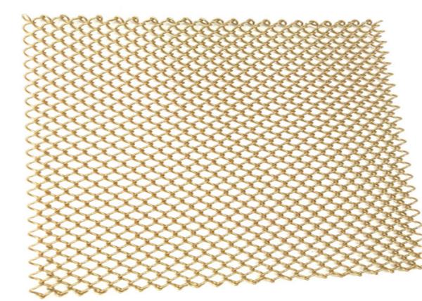 Rede de arame decorativa de bronze de Mesh Room Divider 2mm do metal da cor