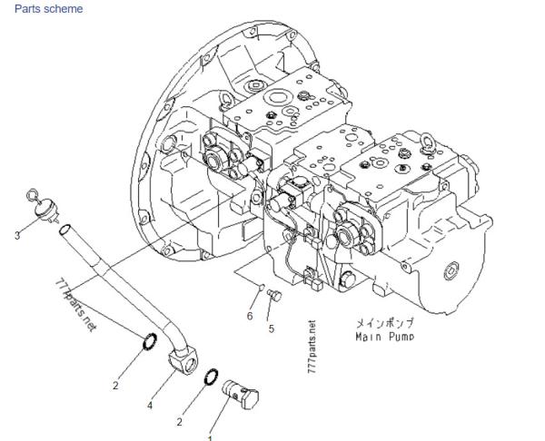 708-2H-00022 708-2H-00450 708-2H-00460 Komatsu PC400-7 Bomba principal hidráulica para peças sobressalentes de escavadeiras
