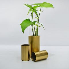 Luxury Home Decor Stainless Gold Large Flower Pots & Planters  Metal Tall Flower Vase For Living Room