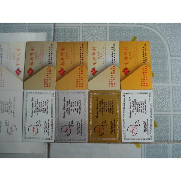 86 * 54 Mm Blank Metal Business Cards Aluminum With DIY Straight Design