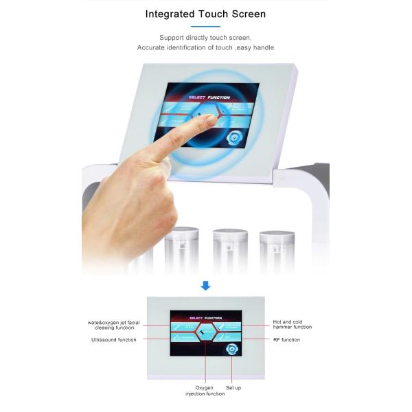 Vertical 5 In 1 Hydrafacial Cavitation RF Facial Care Machine Skin Cleaning