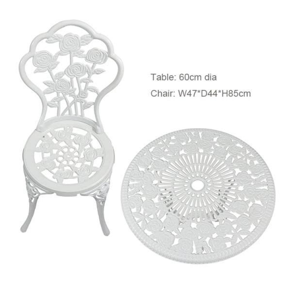 3 pièces de plateau en aluminium coulé, étanche à l'eau