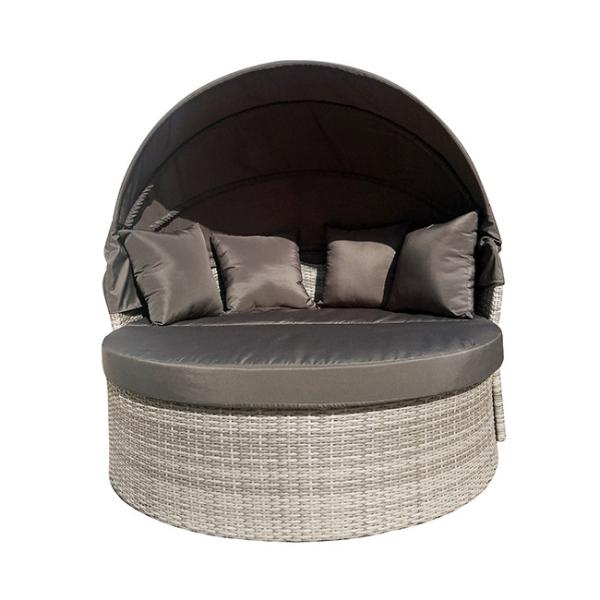 PE Rattan Garden Lounge Chair Sofa Furniture Chair Daybed Lying Bed Beach