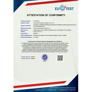 Shandong Changsheng Sculpture Art Co., Ltd. Certifications