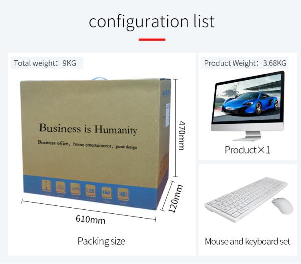IPS Frameless DDR3 8GB Touch Screen AIO PC I5 I7 I9 Desktop Computers