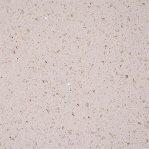 15MM Nude Colored Glass Quartz Stone With Bathroom Vanity Top