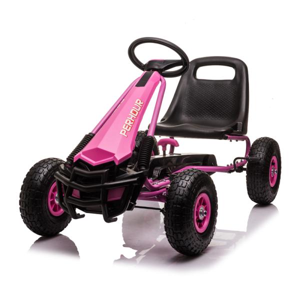 Дети 5-7 лет Красный четырехколесный педальный го-карт с нагнетательным колёсным сцеплением и тормозом