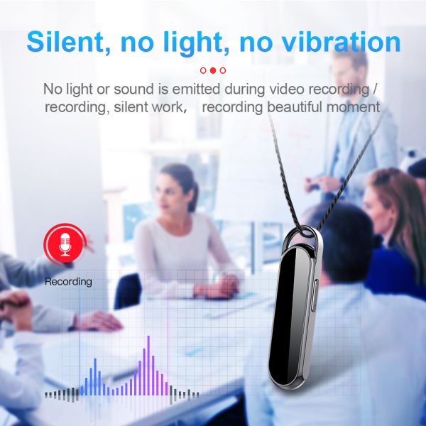 HD Mini Voice Activated Recorder Digital Voice Recorder 1080P Digital Video Camera 140° Camera Angle
