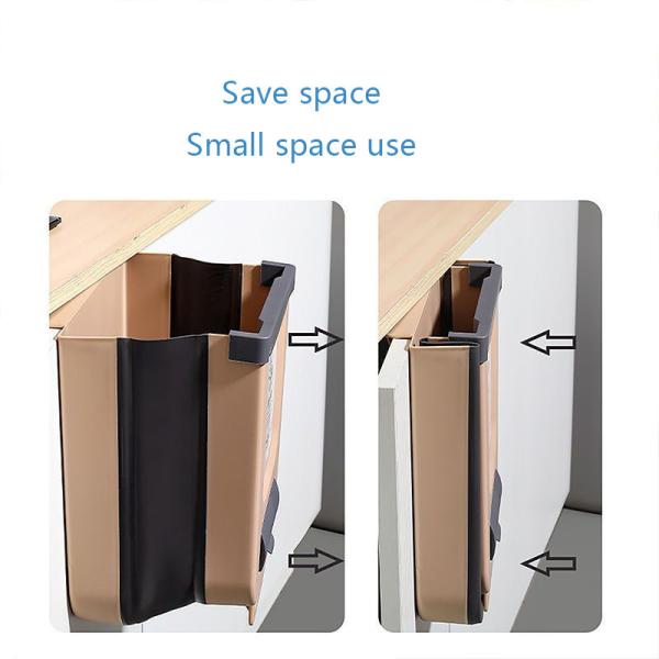 Cans Door Drawer Hanging Folding Waste Bin Handheld Cabinet Portable Wall Mounted Trash Can for Kitchen