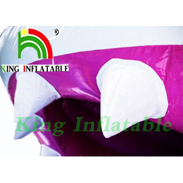 Single Lane 0.55mm PVC Tarpaulin Inflatable Dry Slide / CE Shark Inflatable Slide