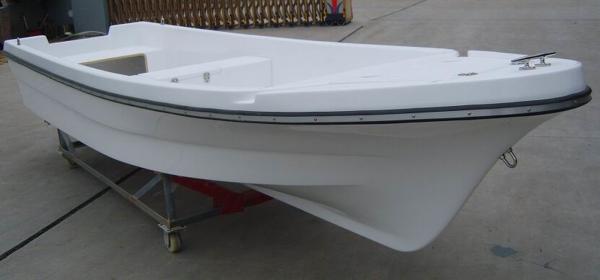 Folding Canopy Small Fiberglass Fishing Boats Four Line Switch 4.2m With Double Seats