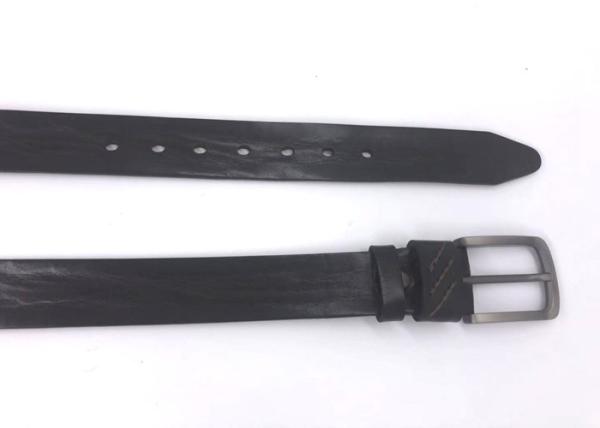 Mens Casual Leather Dress Belt  1 1/2” Wide 4MM Thick Alloy Prong Buckle