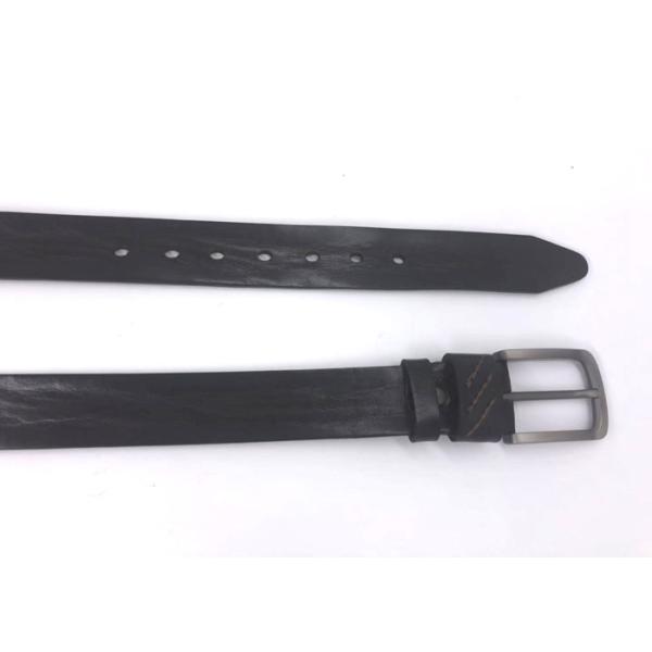 Lightweight Mens Leather Dress Belt / Soft Top Grain Genuine Leather Strap With Classic Prong Buckle