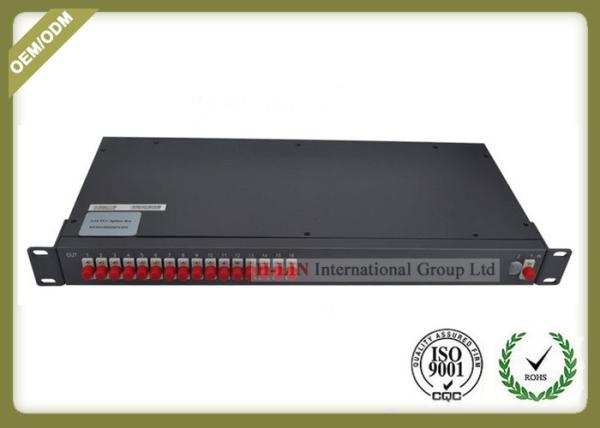 19 1U Rack Mounted Optical Plc Splitter 1x16 Cold Rolled Steel Material