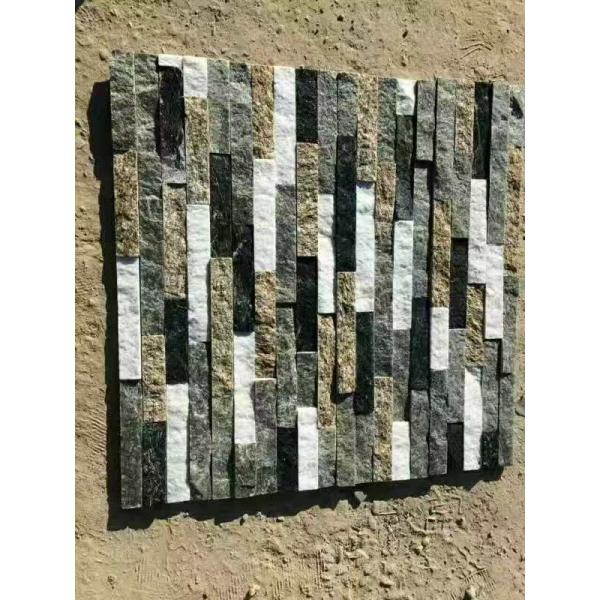 Natural slate cultural stone sawn cut split China grey black white color