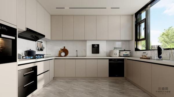Classic Modern Fadior Stainless Steel Custom Kitchen Cabinet With U-Shaped Design