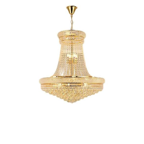 JYLIGHTING Longues lumières pendant de luxe Hôtel Hall Foyer Escalier Mariage Led Or K9 Boule de cristal lustre Lumière pendant de cristal