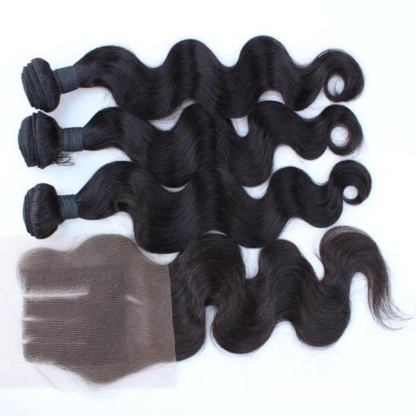 Virgin Brazilian Human Hair Lace Closure With Bundles Unprocessed 4x4 Lace Closure