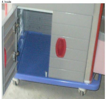 Emergency ABS Medical Trolley Medicine Cart With Drawer And Door (ALS-MT116b)