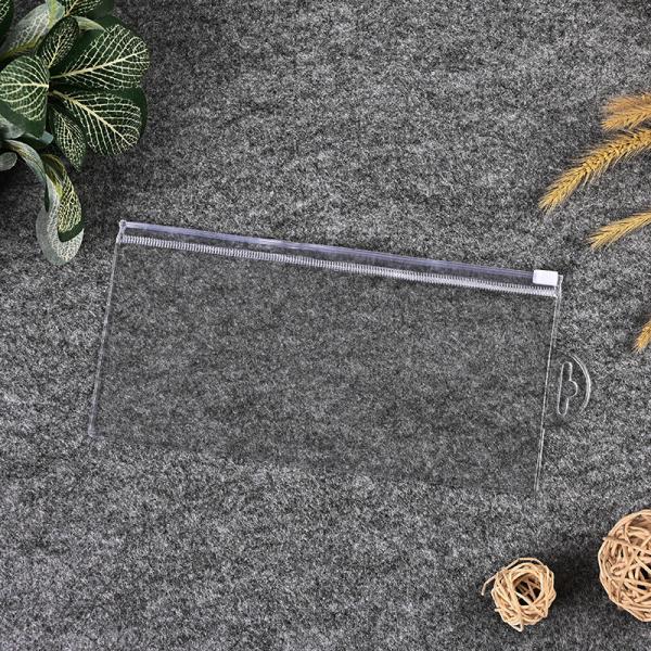 PVC Transparent Plastic Zipper Bag Hook Bag Clothing Tag Label k Bag