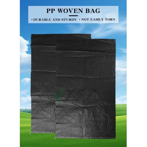 50kg Black Color Poly Woven Bag For Constructions Industry Coal