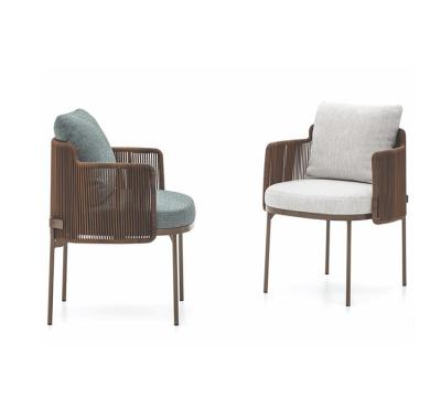 Classic Designed 60cm Width 75cm Height Rattan Garden Dining Chairs Stacking