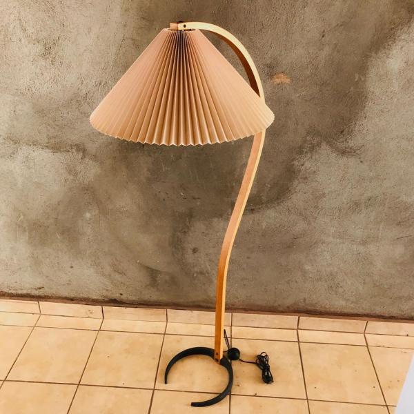 ins pleated retro wood floor lamp decoration vintage floor lamps living room bedroom bedside wooden floor light