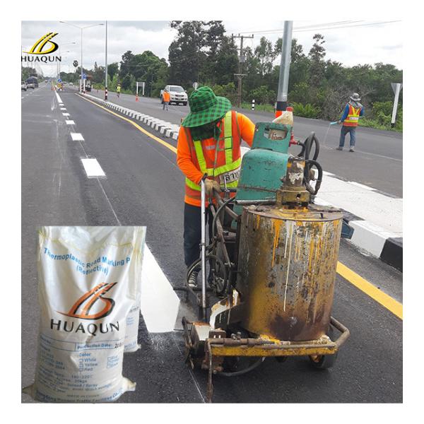 Peinture réfléchissante pour la route routière à 10% de perles de verre mixtes Peinture thermoplastique à fusion chaude pour la marquage routière