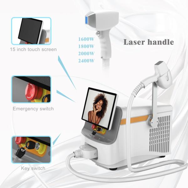 3 Wavelength 808nm 755nm 1064nm Diode Laser Hair Removal Device with Ice Titanium