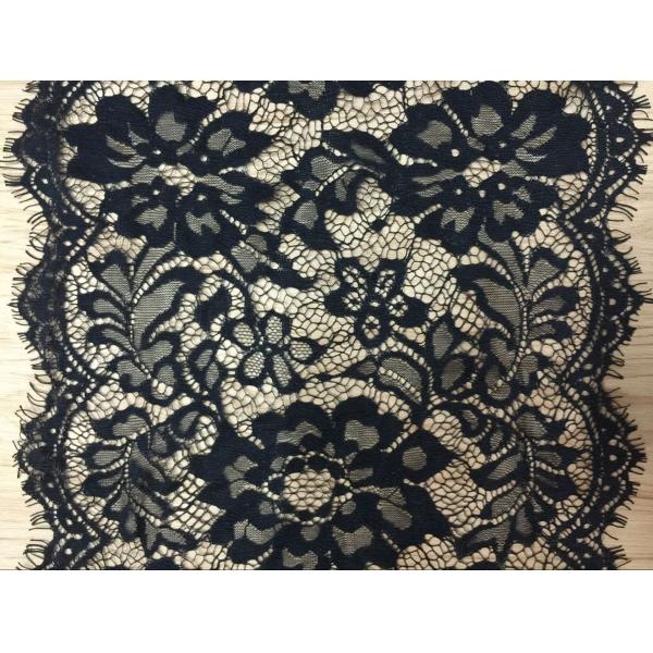 18cm 2017 New Fashion Lace Border Strench Lace Edge in Black/Ivory color