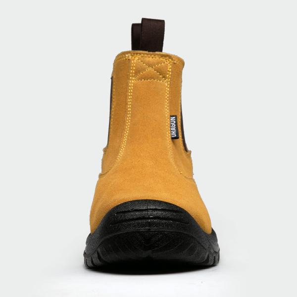 Waterproof Steel Toe Cap Chelsea Boots Mens Yellow Work Boots