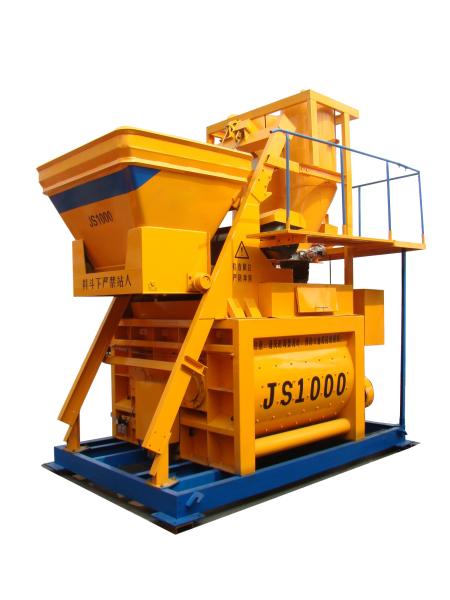 High Performance Concrete Mixer Machine 25rpm Mixing Drum Speed With Cement Silo