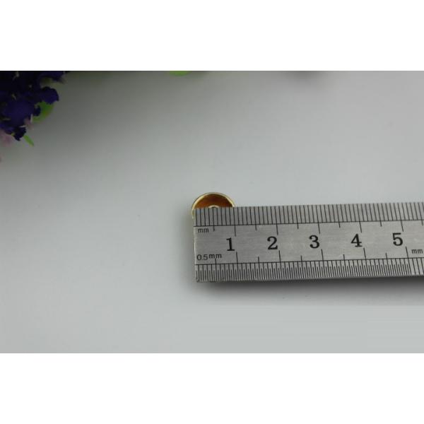 Fashion accessory plain gold color 8 mm round metal decorative rivets for handbags