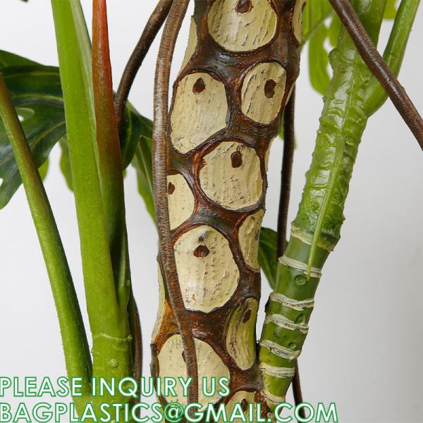 Artificial Plants 15 Inch Artificial Dripping Guanyin Tree Faux Plants Décor Indoor Outdoor,Fake Plastic Plants