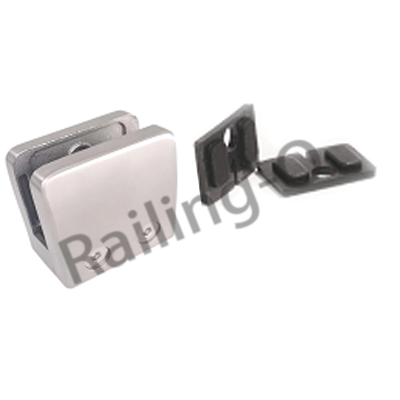Middle Square Stainless Steel Glass Railing Brackets Glass Clips 55MM X 35MM