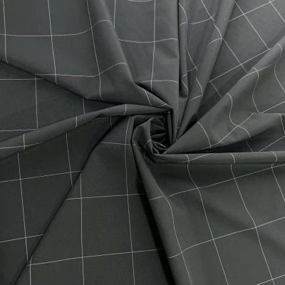 Four Way Stretch Plaid Jacquard Textured Fabric 91% Nylon 1% Polyester 8% Spandex