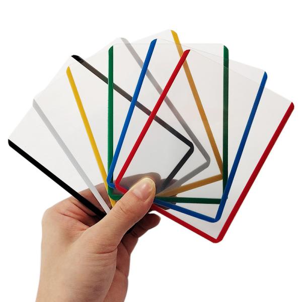 Carregador superior de 3x4 polegadas Carregadores superiores de cartão de negociação à prova d'água Carregadores superiores de cartão de plástico de PVC duro