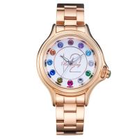 As mulheres da forma ligam relógios Rose Gold Waterproof luxuosa de quartzo das senhoras
