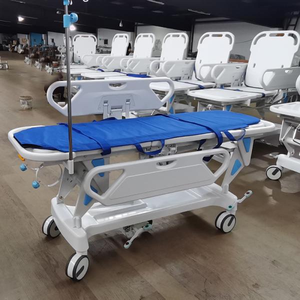 Adjustable Height Patient Transfer Trolley Manual Emergency Stretcher