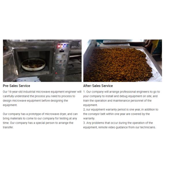 Industrial Food Sterilization Equipment Hot Air Microwave Drying Machine