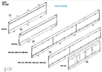 Peças sobresselentes de maquinaria de matéria têxtil do quadro do liço, liga de alumínio das peças do tear de Sulzer