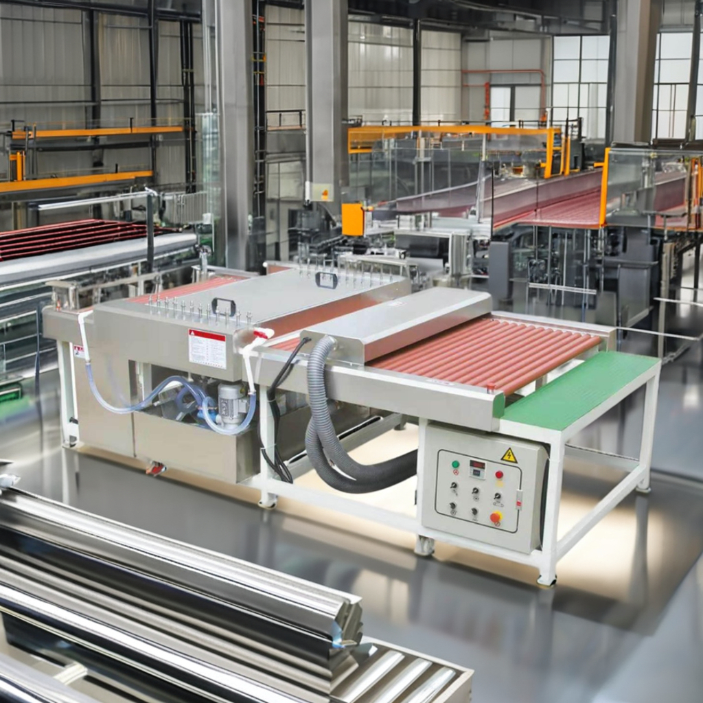 Horizontal Small Glass Washing And Drying Machine 10KW Total Power