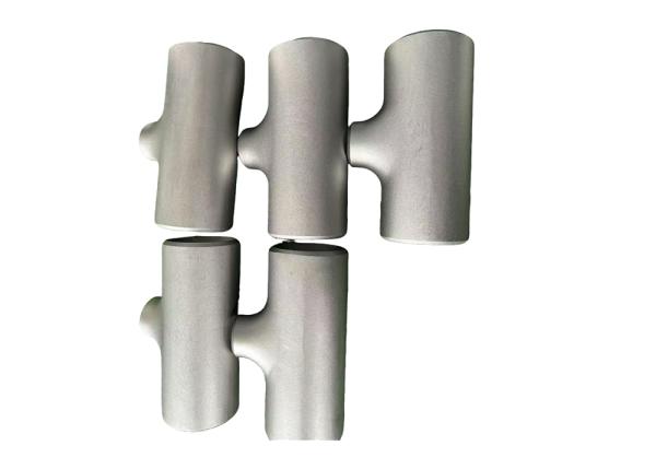 DN15×15×10-DN125×125×80 Titanium Alloy Butt Weld Reducing Tee with Shot Blasting Surface Finish