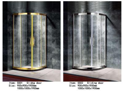 Stainless Steel Frame Shower Door Enclosures Multi Color Sector Shape Anti Bacterial