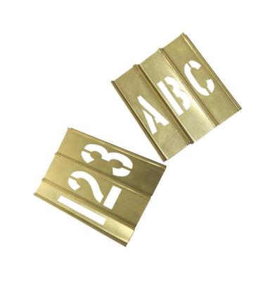 Estêncis de bronze padrão do alfabeto do metal personalizados para a impressão da pintura